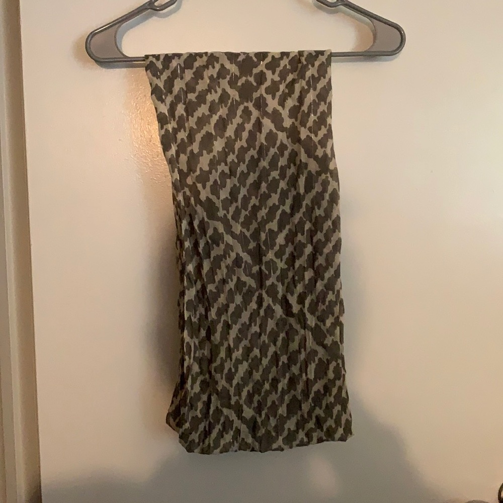 Grey and silver animal print scarf